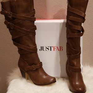 Cognac Leather Boots
